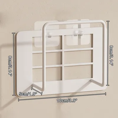 1Pcs Hot Selling Versatile Wall-Mounted Router & Set-Top Box Holder - No-Drill Multi-Purpose Storage Shelf With Practical Hooks