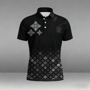 เสื้อโปโลผู้ชายรุ่นใหม่สำหรับฤดูร้อนปี 2025 ให้ลุคสบายๆ ทันสมัย นุ่มสบาย ระบายอากาศได้ดี พร้อมลายพิมพ์ 3 มิติ