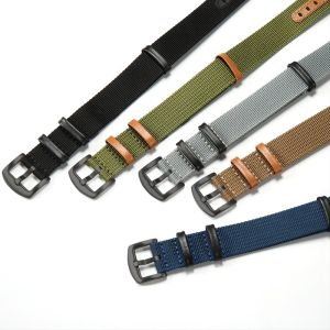 18mm 20mm 22mm Premium Nylon Leather Strap for Rolex/Omega/Seiko Straight Interface Watch Band for NATO Men Canvas Bracelet