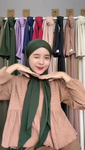 Segitiga malaya hijab jersey Inner kerudung instant malay