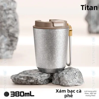Cốc Cà Phê Bằng Titan Mới Có Dây Đeo Cốc Đựng Nước Ngoài Trời Di Động Cốc Đựng Cà Phê Bằng Titan Phủ Lớp Cao Cấp Cốc Đựng Nước Bằng Titan