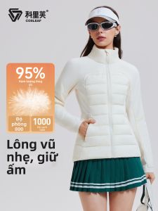 COSLEAF | Áo Khoác Thể Thao Nữ Có Lót Cổ Đứng Ấm Áp Dành Cho Huấn Luyện Ngoài Trời Yoga