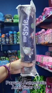 My Style TM 1530A Gold UV Umbrella Size 21\\\" 3 fold for Junior Boys - Payung Lipat Automatic Anti Sinar UV