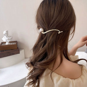 Korean Pearl Hairpin Hair Clip Back Head Temperament Hair Pins Buckle Clips for Women Fashion Hair Accessories