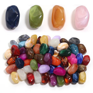 20Pcs 12x21mm Irregular Colour Acrylic Beads Meteorite Shape Beads for Jewelry Making DIY Handmade Bracelet Necklace Accessories