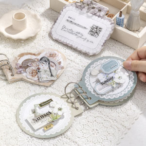 1pack/2pack 15pcs/pack Gentle Paper Held in Hands Series - 4-Piece Set of Irregular-Shaped Loose-Leaf Base Stickers for Handmade