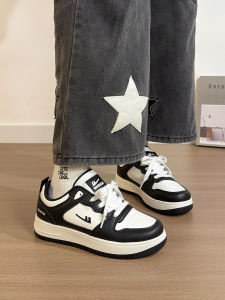 Womens Thick Bottom Casual Shoes Spring Autumn Lightweight Original Versatile White Sneakers Casual Shoes Black And White