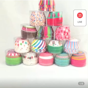 100Pcs 3oz Paper Cups Cake box Cupcake Liner Kitchen Baking Accessories