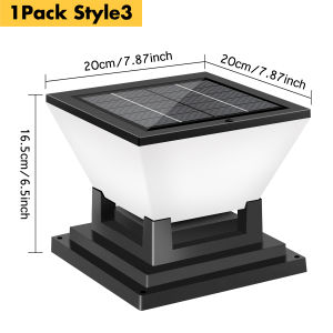 Solar Column Light Auto Night On Day Off 3 Colors IP65 Waterproof for Yard Stone Post Step Decor Solar Post Light Pillar Light