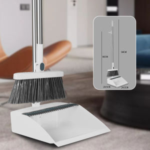 Household Broom Dustpan Set Soft Wool Sweeping Mop Cleaning Tool Plastic Material for Living Room