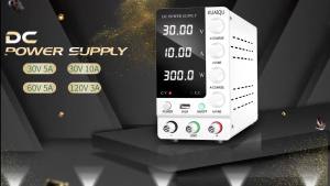 KUAIQU | KUAIQU 30V 10A DC Power Supply Adjustable Regulated Switching Power Source with Encoder KnobPreset Current for Electronics Lab