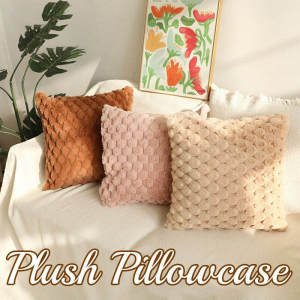 Plush Velvet Cushion Cover Solid Color Pillowcase Home Decorative Throw Pillow Case