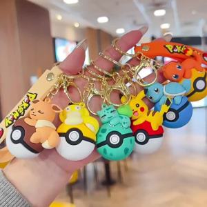 Authentic Pokémon Pokémon Players Pikachu PSYDUCK BULBASAUR SQUIRTLE Doll Keychain Accessories Childrens Toy Birthday Gift