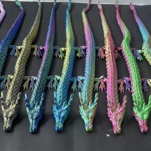 1/4/12pcs 3D Printed Chinese Dragon Ornament Random Color Ideal For Car Dashboard Party Decoration Festival Home Decoration