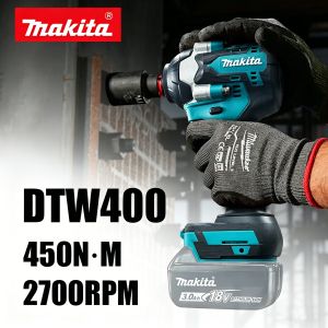 Makita | Makita 18V DTW400 450NM Brushless Electric Tools Impact Wrench 1/2 In Screwdriver Cordless Torque Electric Drill Power Tool