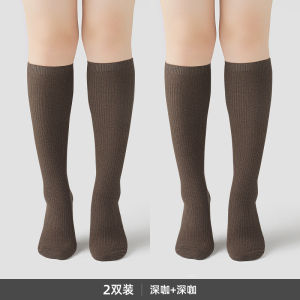 Large Size Pressure Leggings Womens Spring Autumn Strong Compression Slimming Long Tube Cotton Socks Vertical Stripe Design