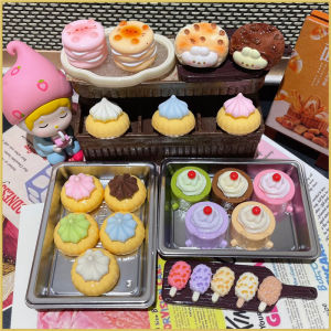 Artificial Flower Biscuit Tata Sugar Chocolate Fried Glutinous Rice Cake Stuffed with Bean Paste Pie English Muffin Candy Toy Miniature Model Ornament Decoration Accessories Now