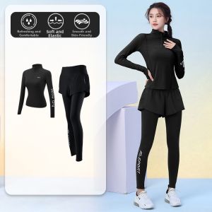 BAISILING | Quick-Drying Sport Set Long Sleeve Yoga Wear Half Zip