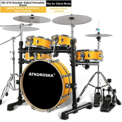 ATKOROSKA | Portable Silent Jazz Drum Kit For All Ages And Levels