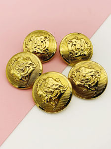 Nút Áo Vest Tròn Sang Trọng Màu Vàng Chất Lượng Cao Nút Trang Trí Áo Khoác Áo Len Nút Trang Trí Phụ Kiện May Vá DIY
