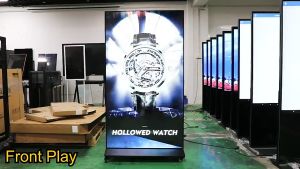 65 Inch 4K Touch Screen Digital Signage Advertising Display Stand and Wall Mounted with Wheels