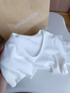 Pure Cotton Short Sleeve Loose Fit T-Shirt Women Summer Thin New Style Casual Comfortable Top in White Korean Style Knitted