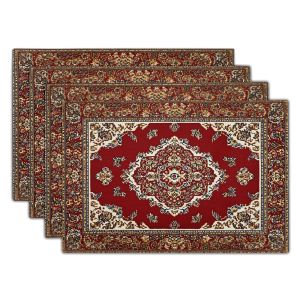 1PCS Boho Printed Placemats Decorative Table Mat Washable Place Mats 12x18Inch for Dining Kitchen Farm House Decor