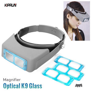 KIPRUN Headband Magnifier Repair Tool Magnification 1.5X 2X 2.5X 3.5X Lens Loupe Glass Jeweler Headband Magnifier Eye Glasses Tool Repair Reading Magnifier