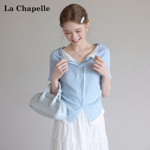 La Chapelle | Bow Collar Slimming T-Shirt