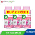 Air Wick Automatic Air Freshener Spray Refill Floral Bouquet (250ml) 2+1 [Value Pack]. 