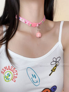 สไตล์ญี่ปุ่น Harajuku Cool สาวสีฟ้าสีชมพู Bells Cat Kinky สร้อยคอ JK Clavicle CHAIN Choker สําหรับผู้หญิงอุปกรณ์เสริมแฟชั่น