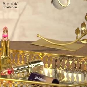 <1007> Son Môi Hoa Cánh Hoa Cùng Kiểu Douyin Trong Suốt Thạch Đổi Màu Vàng Lá Son Thay Đổi Nhiệt Độ Không Dính Cốc Không Phai Son Môi