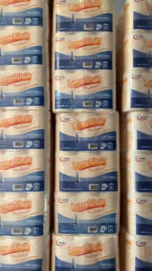 GIẤY VỆ SINH LONG NHẬT LỐC 6 CUỘN CÓ LÕI 4 LỚP 930GRAM-GIẤY CUỘN TRẮNG LOẠI 1