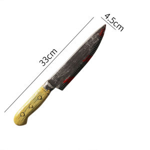 Halloween Realistic Bloody Knife Prop - Fake Plastic Horror Costume Accessory for Halloween Party Haunted House Decor Scary