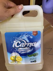 Nước rửa chén bát Icarna tinh chất chanh và tinh chất quế chiết xuất thiên nhiên siêu sạch can dung tích 1800ml