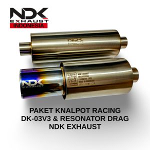 NDK KNALPOT MOBIL UNIVERSAL | DK-03V3 DAN RESONATOR DRAG NDK EXHAUST | KNALPOT RACING UNTUK SEMUA MOBIL