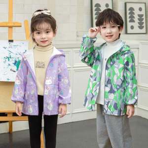 Waterproof down Jacket Coverall Long Sleeve Boys Drawing Apron Baby Eating Protector Clothes Children Autumn Winter New Arrival