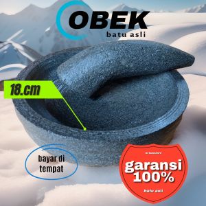 Cobek batu asli 18.cm original batu asli 100%