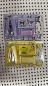 Bộ Bấm Kim Mini Kèm Gỡ Kim – Chủ Đề Kuromi & Pompompurin – Dễ Thương Tiện Lợi Cho Học Sinh