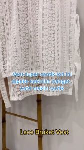 outer burkat tanpa lengan vest brokat premium  Lace Burkat Rompi Wanita