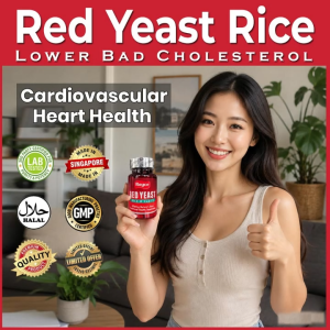 Red Yeast Rice CoQ10 - 60 capsules Cardiovascular natural statins Cholesterol LDL GMP certified