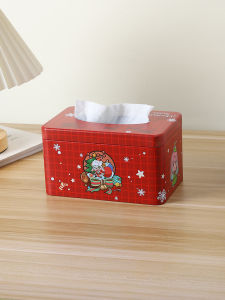 Creative Cartoon Spot Pattern Iron Art Tissue Box Rectangular Desktop Home Living Room Coffee Table Luxury Tissue Box High End