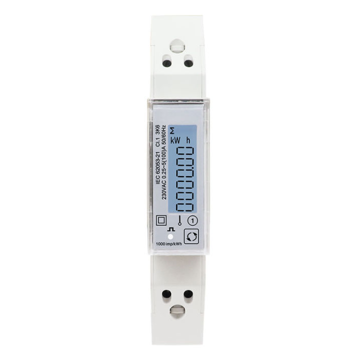 Tac1100 Din Rail Single Phase 100a 230v Multifunction Energy Meter Electricity Kwh Meter Rs485 8137