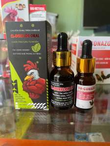 2 chai chuyên trị hen khẹc khò khè nấm đẹn nấm nội tạng dùng cho gà đá.