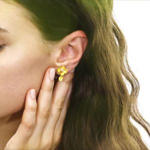 Chow Sang Sang 周生生 Wedding Collection Floral 999.9 24K Pure Gold Earrings 90230E #四点金 Si Dian Jin #TheGoldenFour