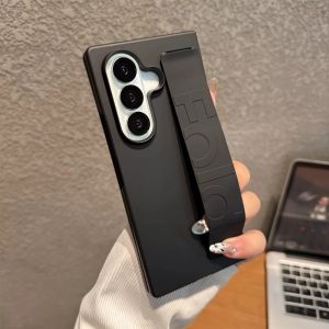 Fashion NEW Elastic Wristband Holder Frosted Case for Samsung Galaxy Z Fold 8 Ultra 7 6 5 Skin Feel Slim Anti-drop Protect Cover