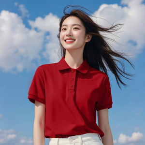FANWUJINHUANG | Áo polo cổ bẻ công sở vải lụa lạnh tay ngắn