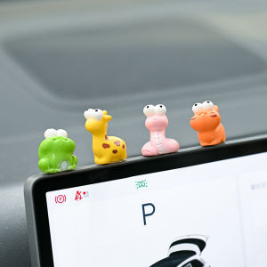 Mini Cute Animal Car Interior Decorations Dashboard Screen Car Accessories for Girls Vehicle Decoration Items Collectibles