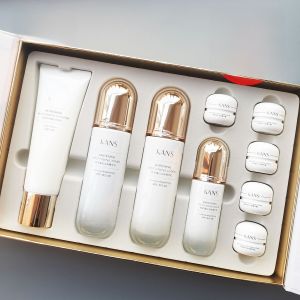 Kans Whitening Moisturizing Skin Care Set Birthdays Gift Korean Water Milk Kit Complete Cosmetic Hydrating Brightening Products