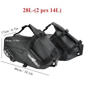 Motorcycle Saddle Bags 28L PVC Travel Luggage Pannier Universal for Yamaha YZ450F WR250F for Honda CRF300L CRF450R ADV Side Bag